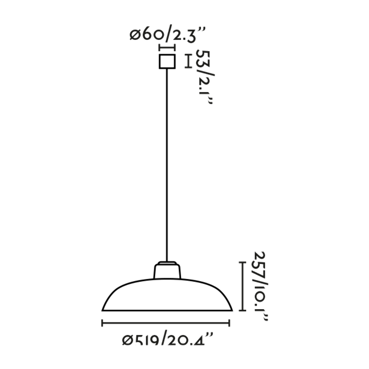 SAGA Suspension avec pavillon brun rouille