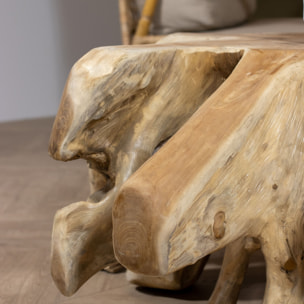 Table basse en racine de teck massif 100cm KALIMAN