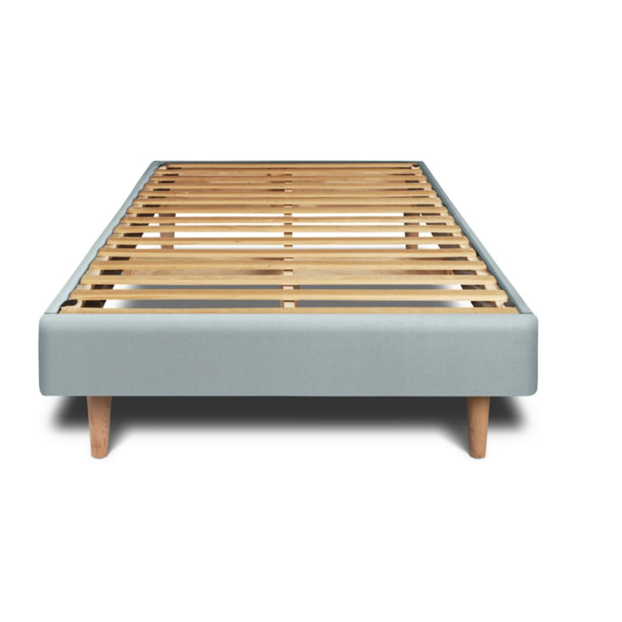 Sommier Kit Velours Ep14 - pieds bois