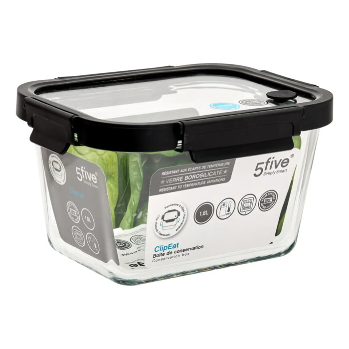 Boîte de conservation Clipeat Plus 1,8L en verre