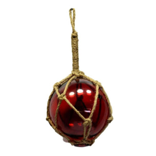 Corda con pallina in vetro rosso cmø10
