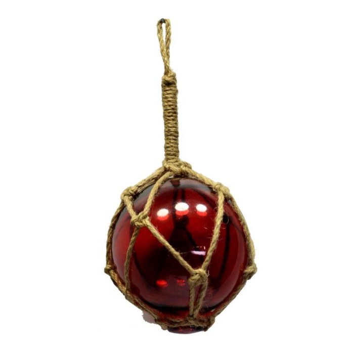 Corda con pallina in vetro rosso cmø10
