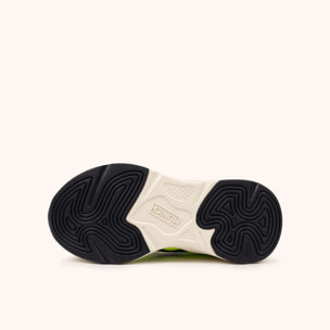 Zapatilla Infantil Amarillo Flúor y Negro con Velcro MUNICH MINI TRACK VCO 26