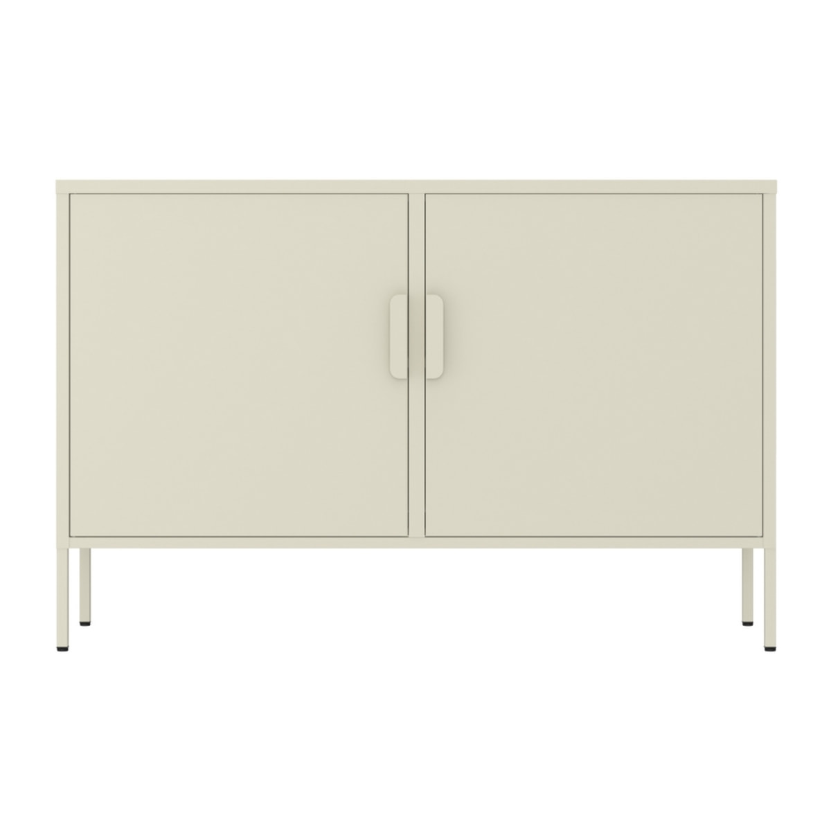 Credenza in metallo 2 ante 100x40x72cm avorio - Pop