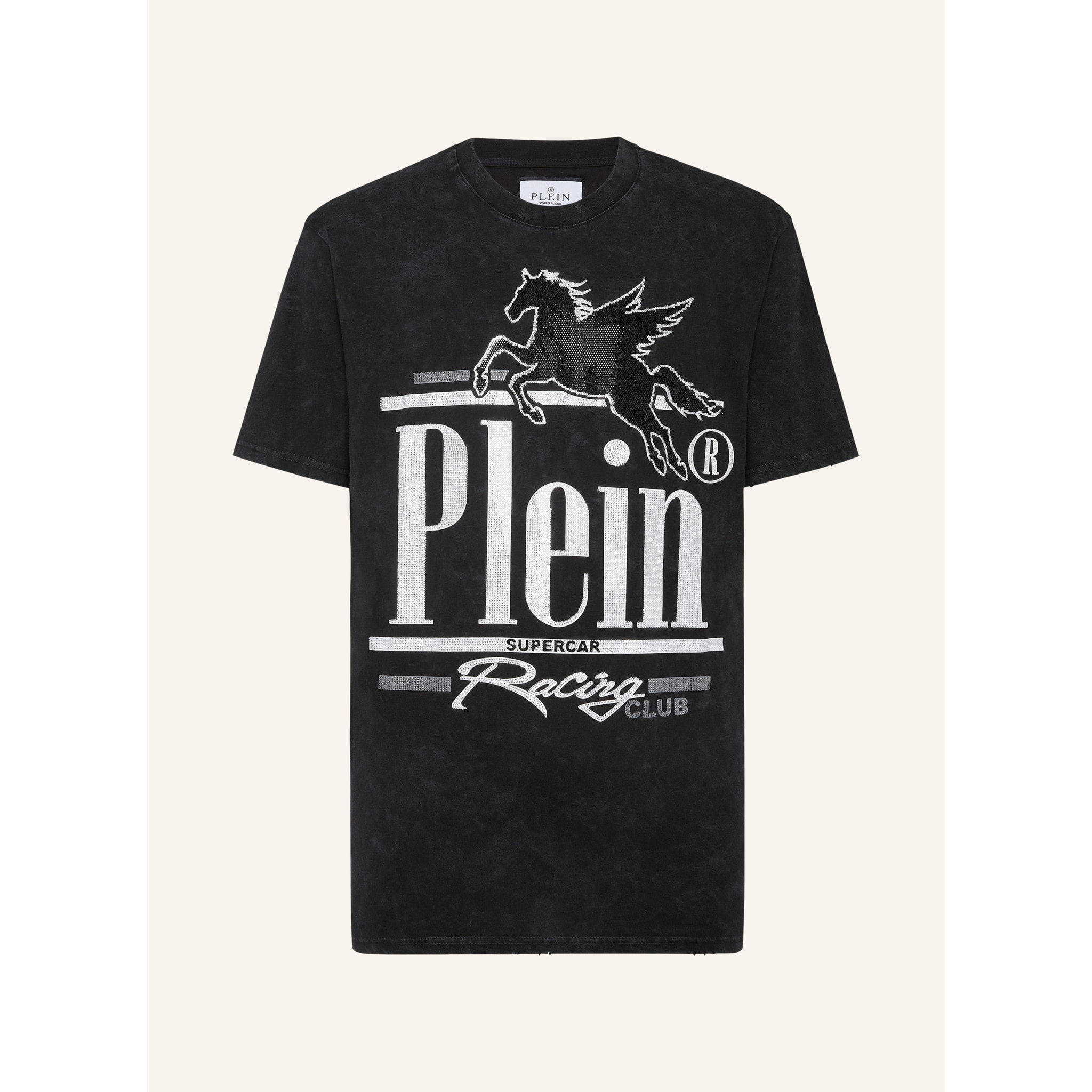 PHILIPP PLEIN Camiseta de cuello redondo y manga corta RACING