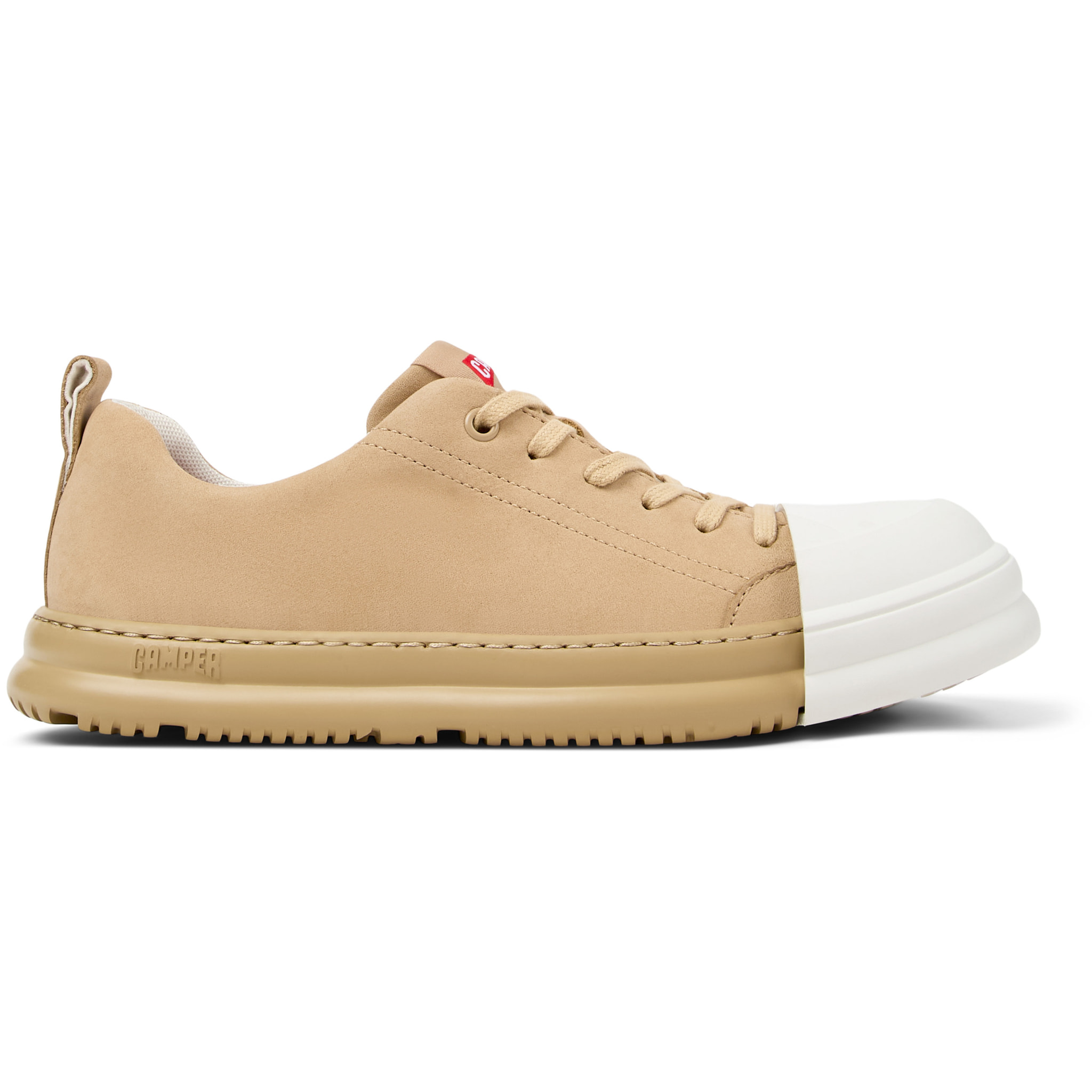 Scarpe stringate - CAMPER Junction Runner - Beige - Pelle nabuk
