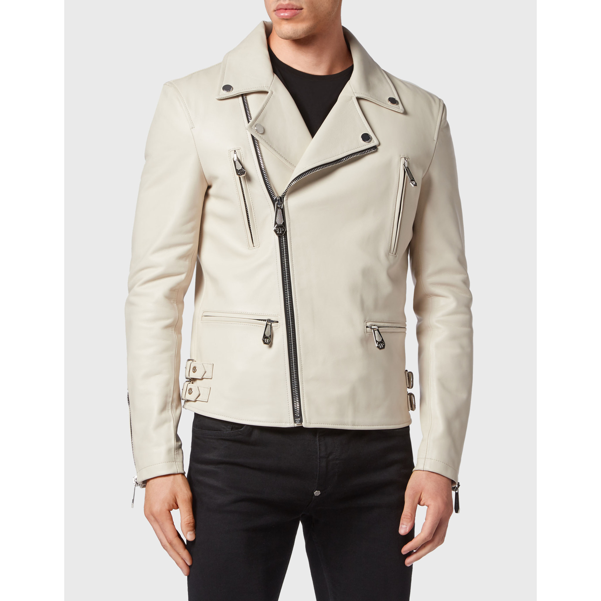 PHILIPP PLEIN Chaqueta de cuero GOTHIC PLEIN
