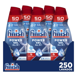 Finish All in 1 Max Power Gel Higiene Regular Lavavajillas 5x 50 lavados