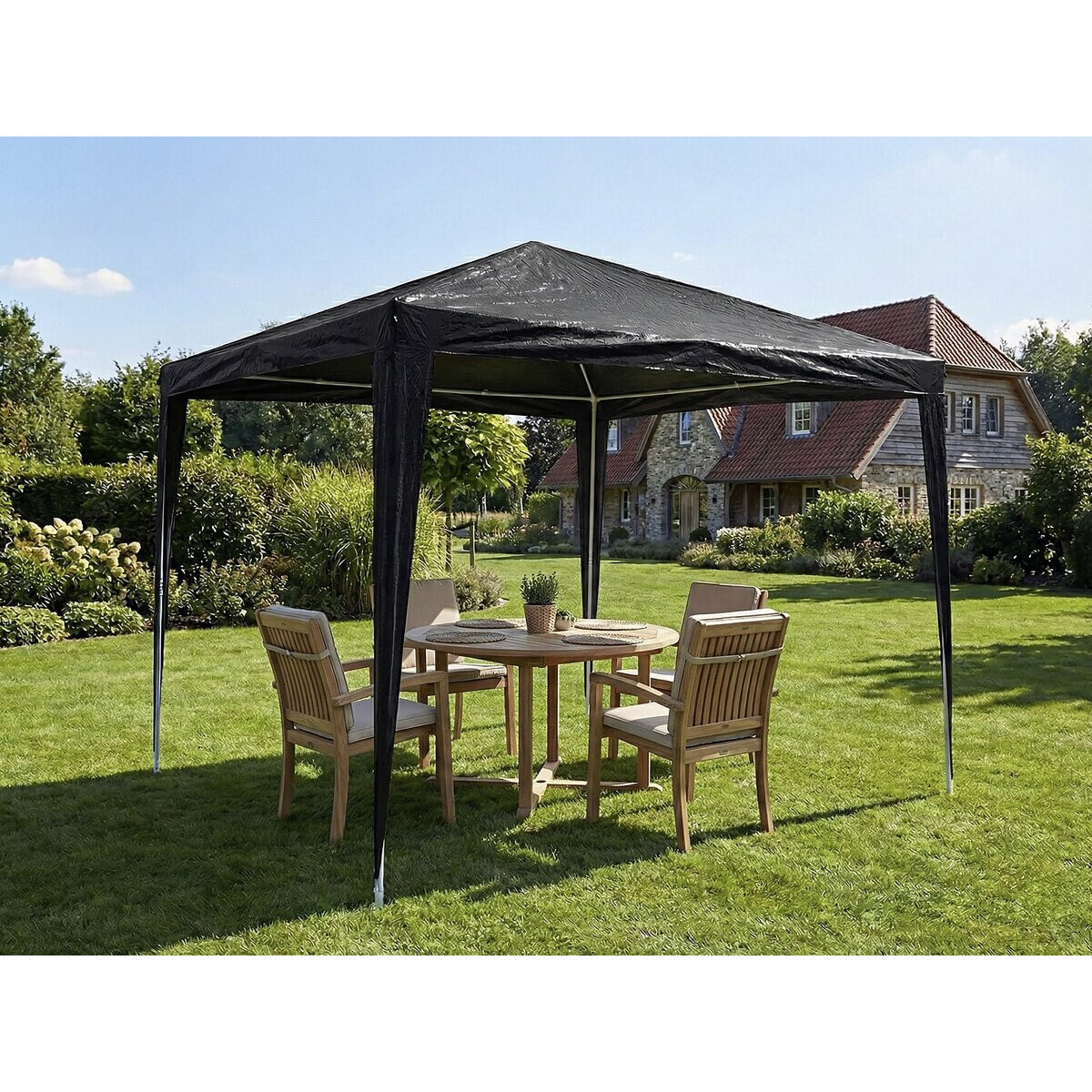 Tonnelle de jardin "Natacha 3" - 3 x 3 m - Gris