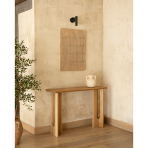 Consola de madera maciza de álamo en 120x33cm Alto: 80 Largo: 120 Ancho: 33