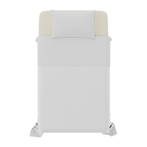COMPLETO LETTO NATURAL COLOUR MADE IN ITALY COTONE-GRIGIO CHIARO/PANNA PIAZZA E MEZZA