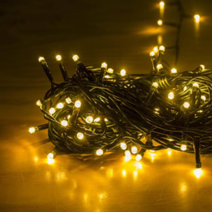 guirnalda con 80 luces led blanco cálido con 8 funciones y temporizador - 3 metros