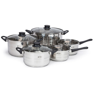 Bateria de cocina 8 piezas y set 2 sartnes + grill SAN IGNACIO