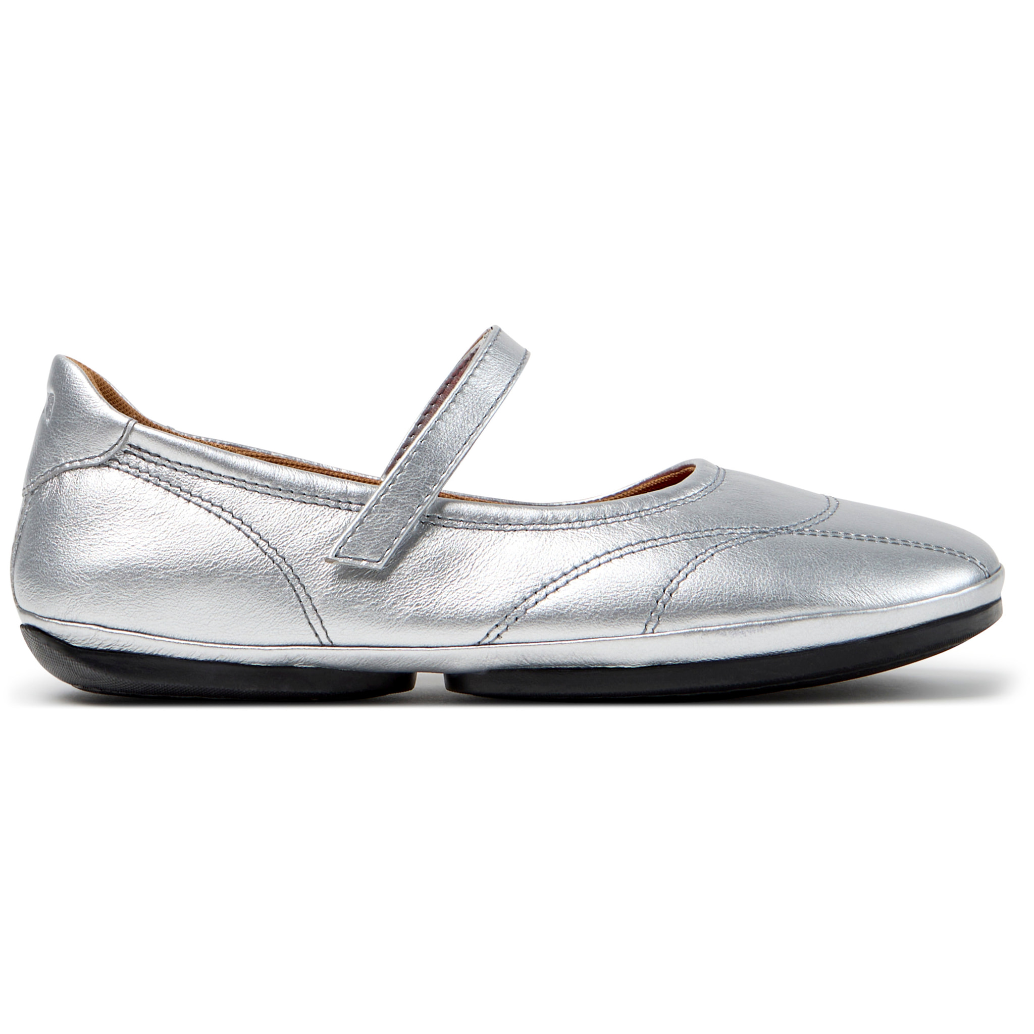Bailarinas - CAMPER Right Nina - Plateado - Piel lisa