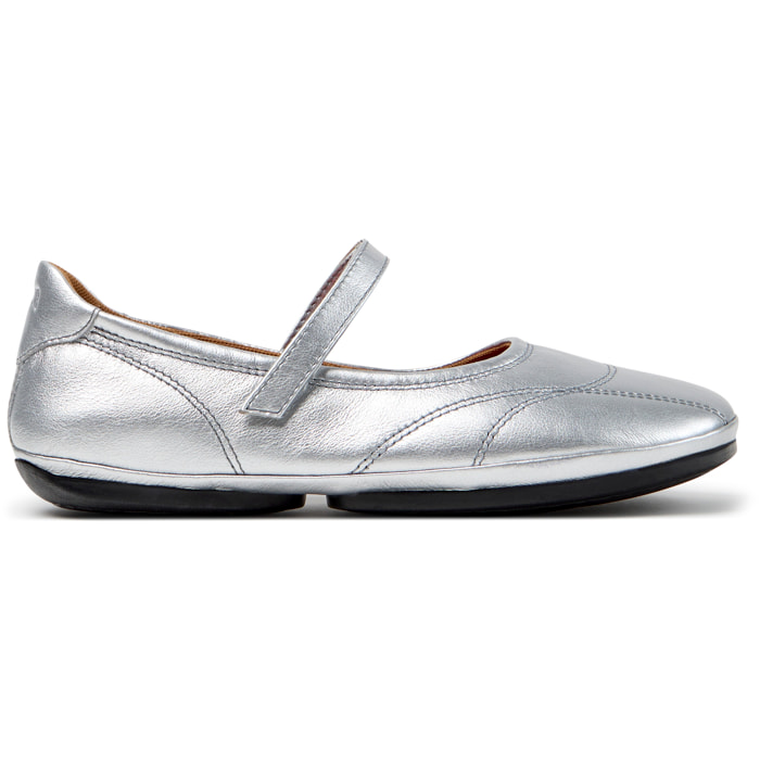 Bailarinas - CAMPER Right Nina - Plateado - Piel lisa