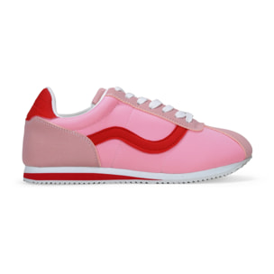 Zapatillas deportivas rosas con cordones