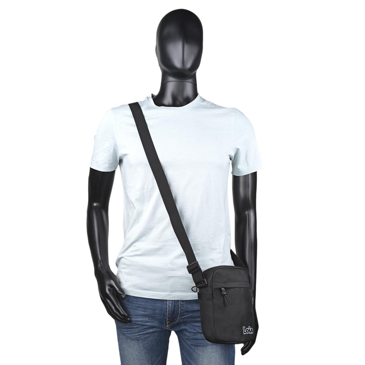 Bandolera Hombre Sintetica Lois Lassen Negro