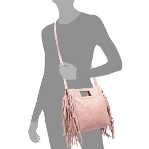 Aldeno borsa a tracolla donna, pelle autentica Nabuk.