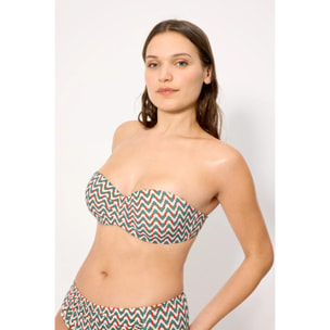 Top bikini bandeau Verde