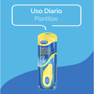 PACK 2 PLANTILLAS GEL ACTIV USO DIARIO MUJER