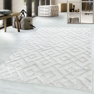 PISA - Tapis de salon à motif crème - PIS4708CRE