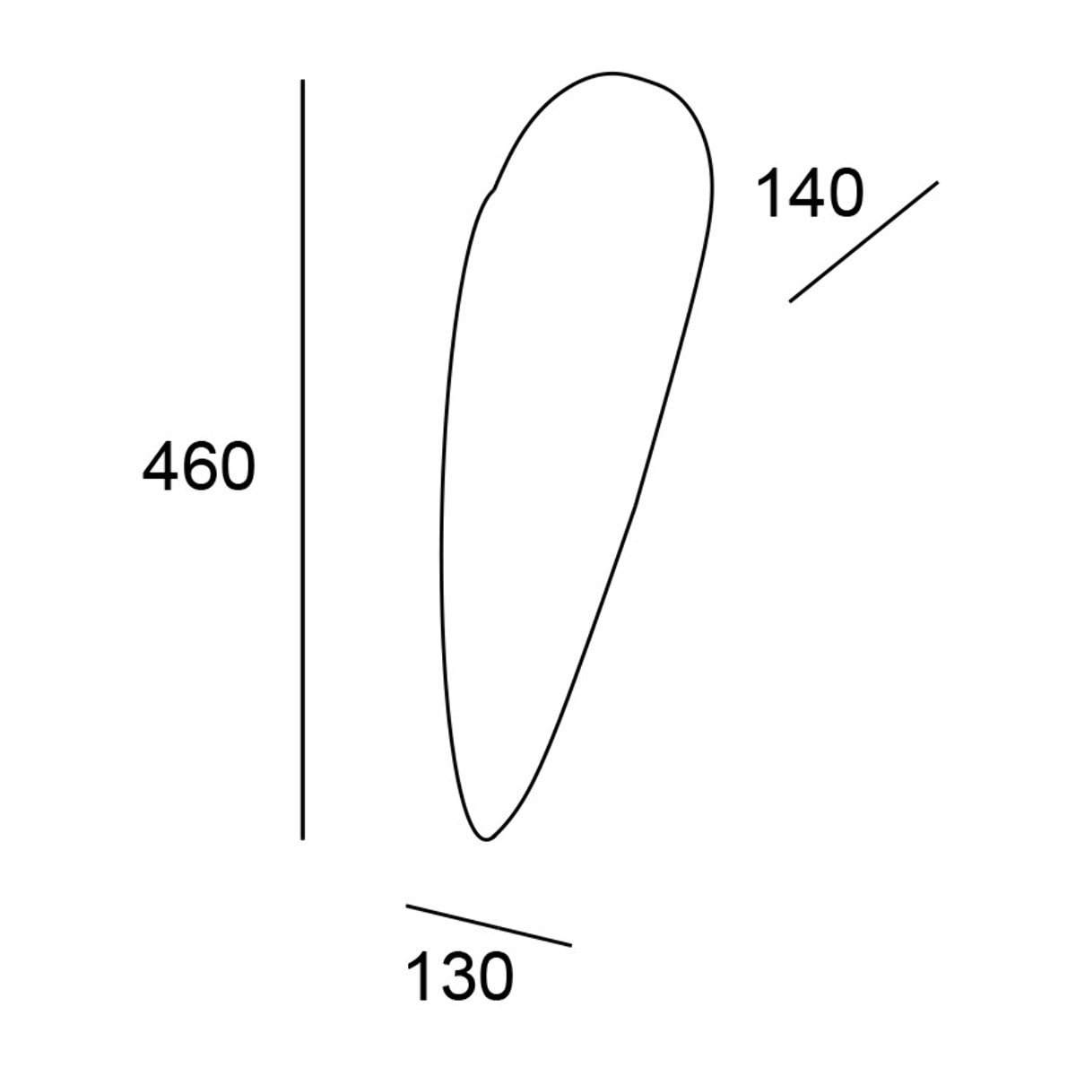 Forlight Aplique Ip20 Glass 460Mm E27 100W Blanco
