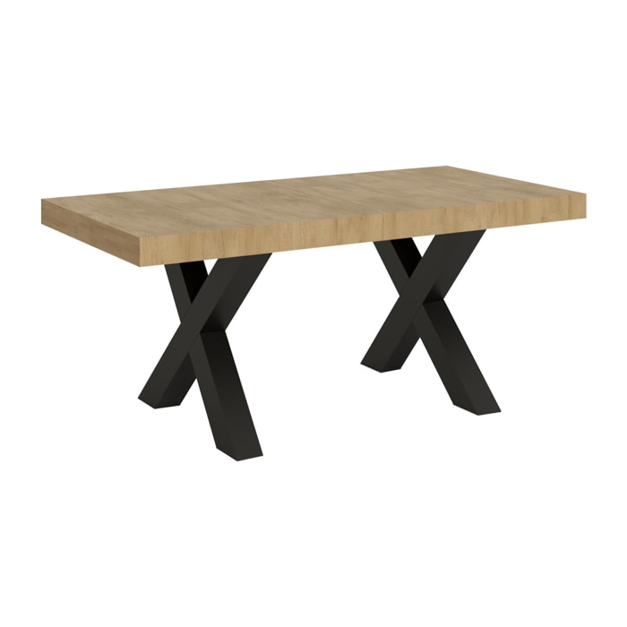 Table extensible 90x180/440 cm Traffic Chêne Nature cadre Anthracite