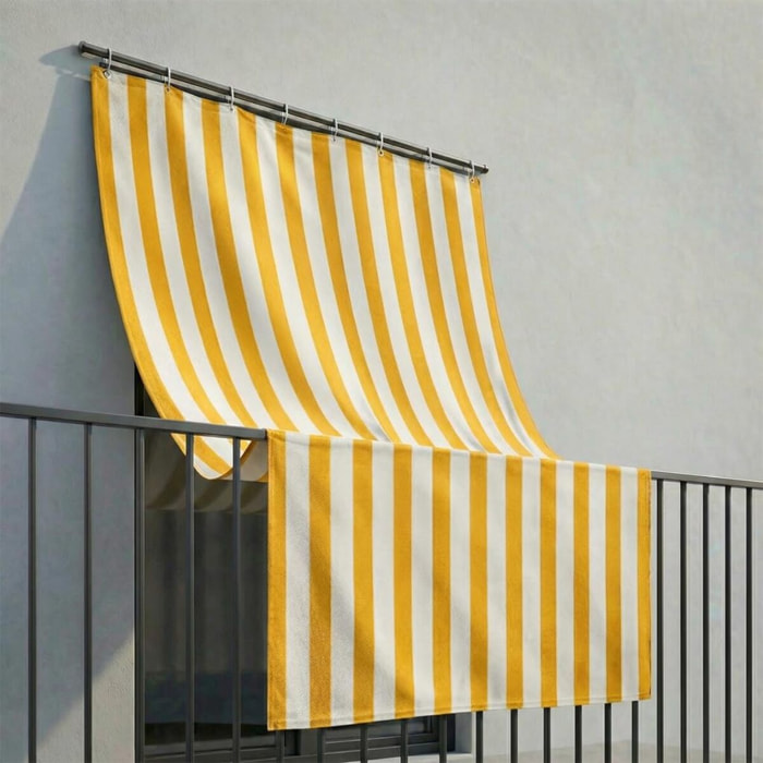 Tenda da sole a caduta in poliestere - A RIGHE GIALLO