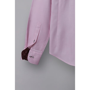 camicia uomo 1 bottone button down slim Armaturato Fantasia Lilla