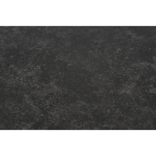 Table à manger extensible en céramique noire et métal L180-240 cm CARA
