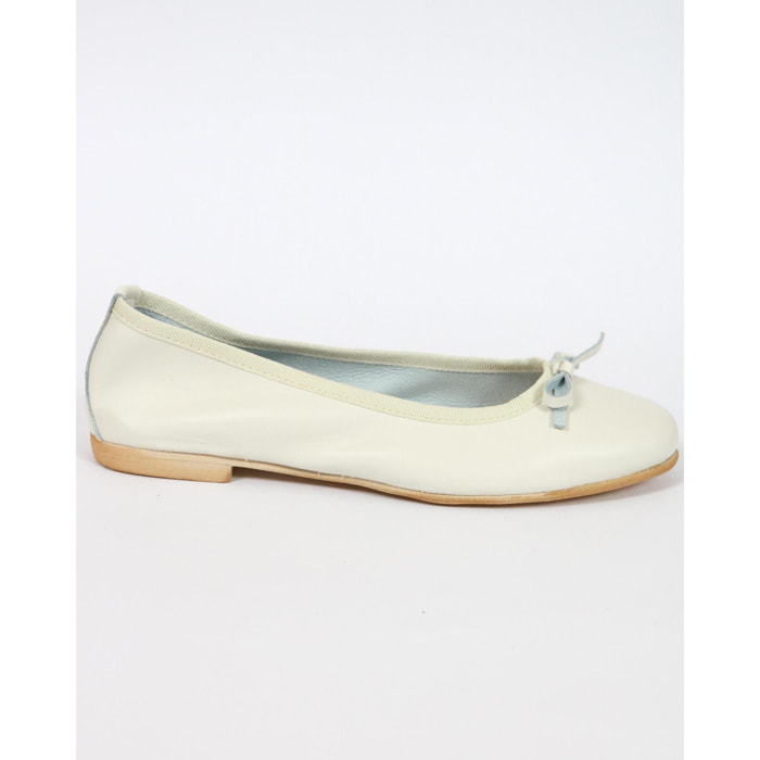 BALLERINA CHOCOLA' VERA PELLE OFF WHITE