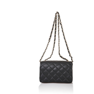 Borse Donna colore Nero-in pelle Made in Italy 19x11x5cm