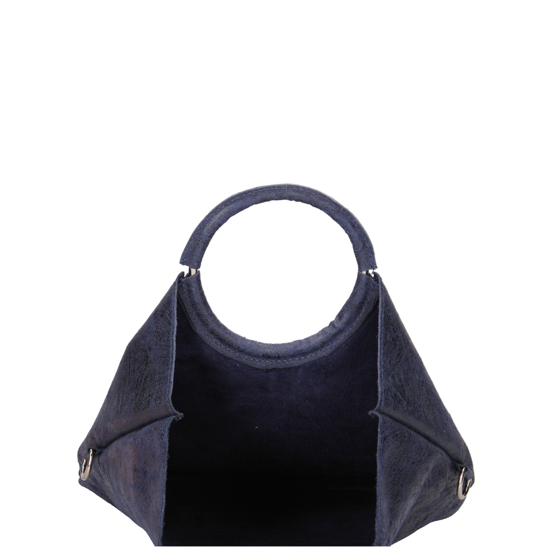 Borsa a mano da donna Made in Italy - Modello Velvet - 100% pelle scamosciata - 29.0 x 30.0 x 1.0 cm