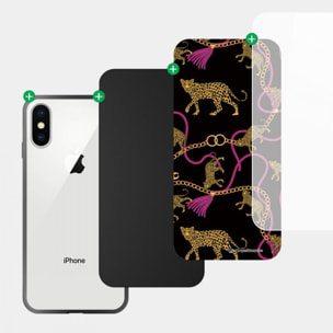 Coque iPhone X/Xs Coque Soft Touch Glossy Léopard et Chaines Design La Coque Francaise