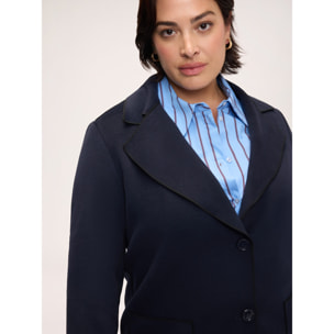 Fiorella Rubino - Cappotto con tasche a toppa - Blu