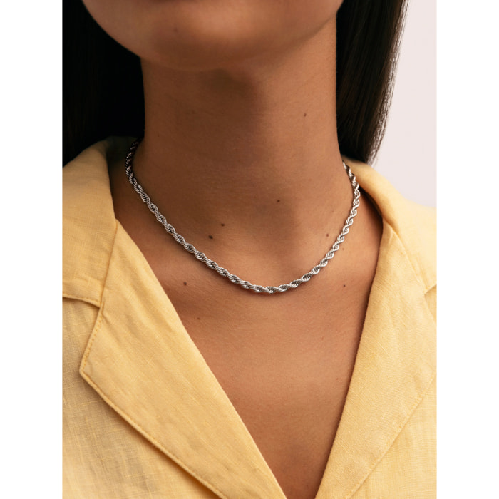 Collana Big Cord Acier