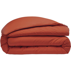 Housse De Couette 100% percale Coton lavé 80fils Paprika