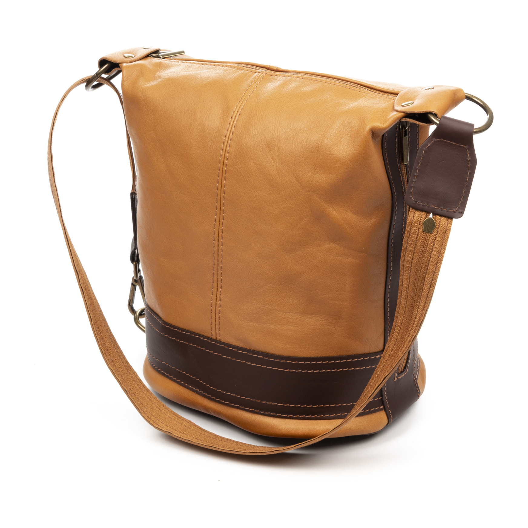 Alvito bolso bandolera-mochila  Mujer. Piel auténtica-Sauvage.