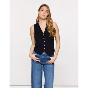Top Chaleco Negro - Chai II