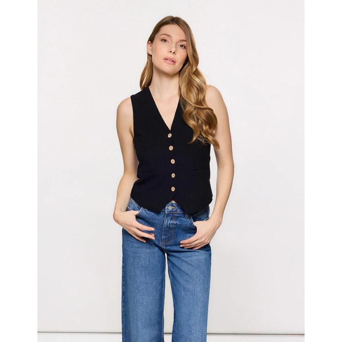 Top Chaleco Negro - Chai II