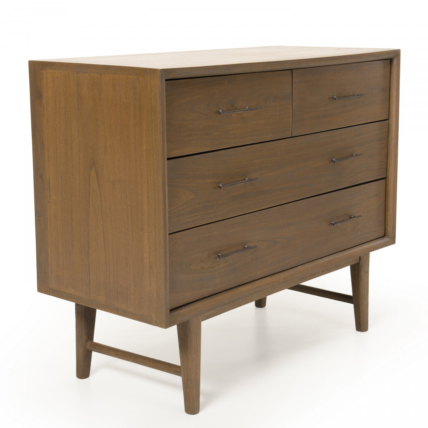 LAURE - Commode 4 tiroirs bois Mindi