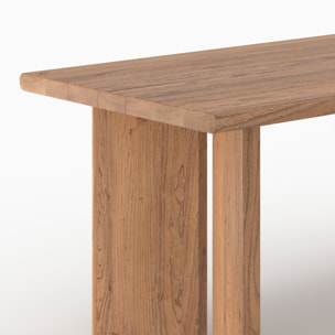 Table rectangulaire en bois d'orme 8 personnes - Albane
