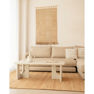 Table basse en microciment en 120x50cm Hauteur: 40 Longueur: 120 Largeur: 50