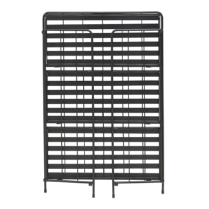 Well home - jardinera de 3 niveles en metal negro de diseño plegable h.90cm