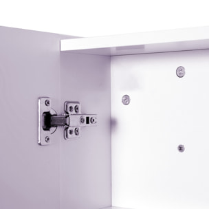 Armoire miroir murale de salle de bain 3 étagères réglables dim. 70L x 60H cm blanc