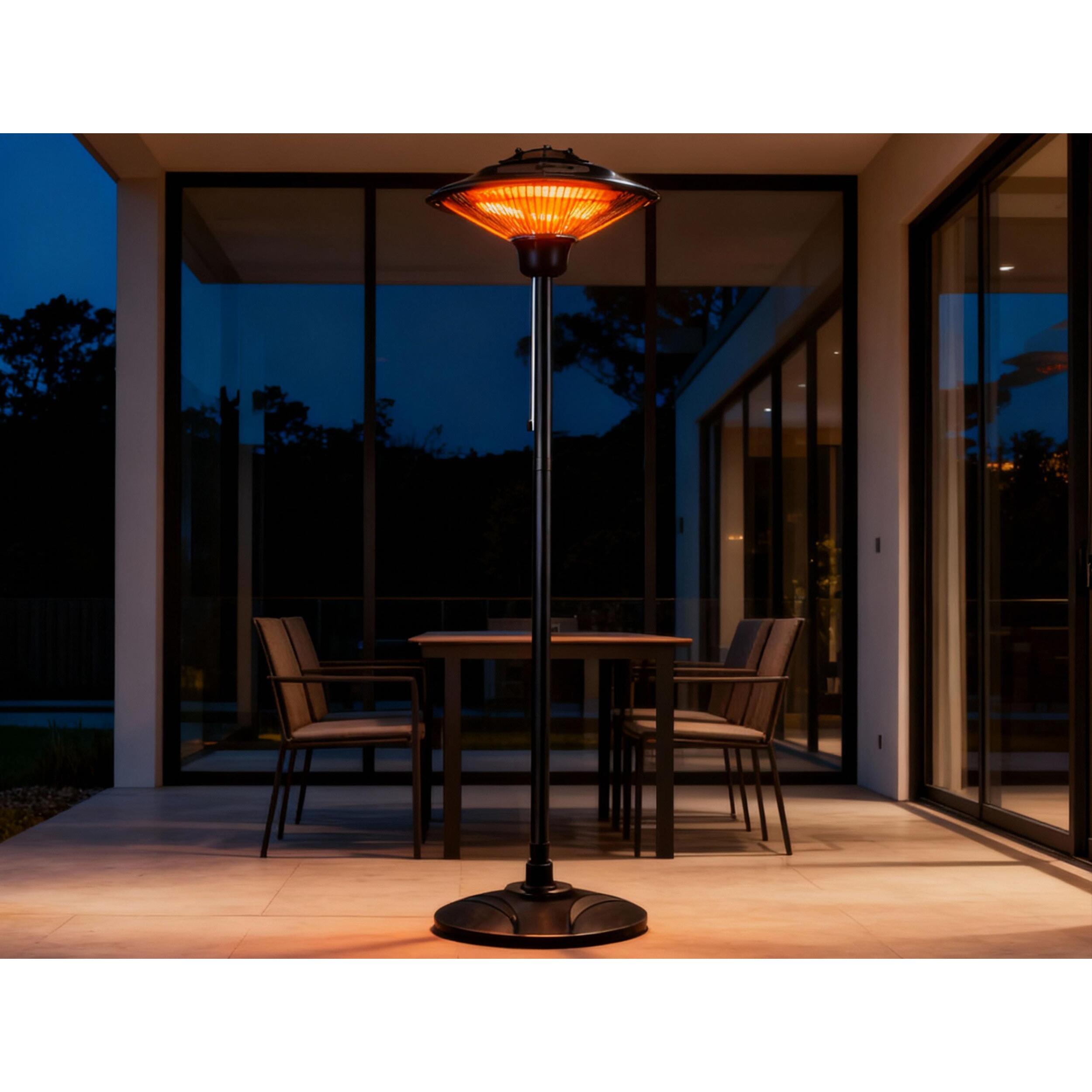 Estufa de exterior con pie tipo farola HEATY LAMPY PURLINE