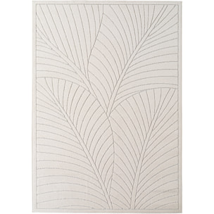 NOVA - Tapis intérieur/extérieur crème à motif feuilles