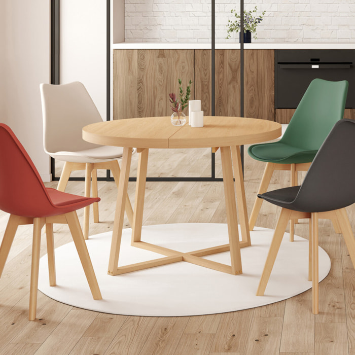 Table à manger ronde extensible Sana Ø110-150cm