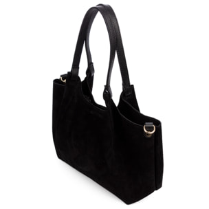 Baragiano borsa tote donna. Pelle autentica Camoscio.