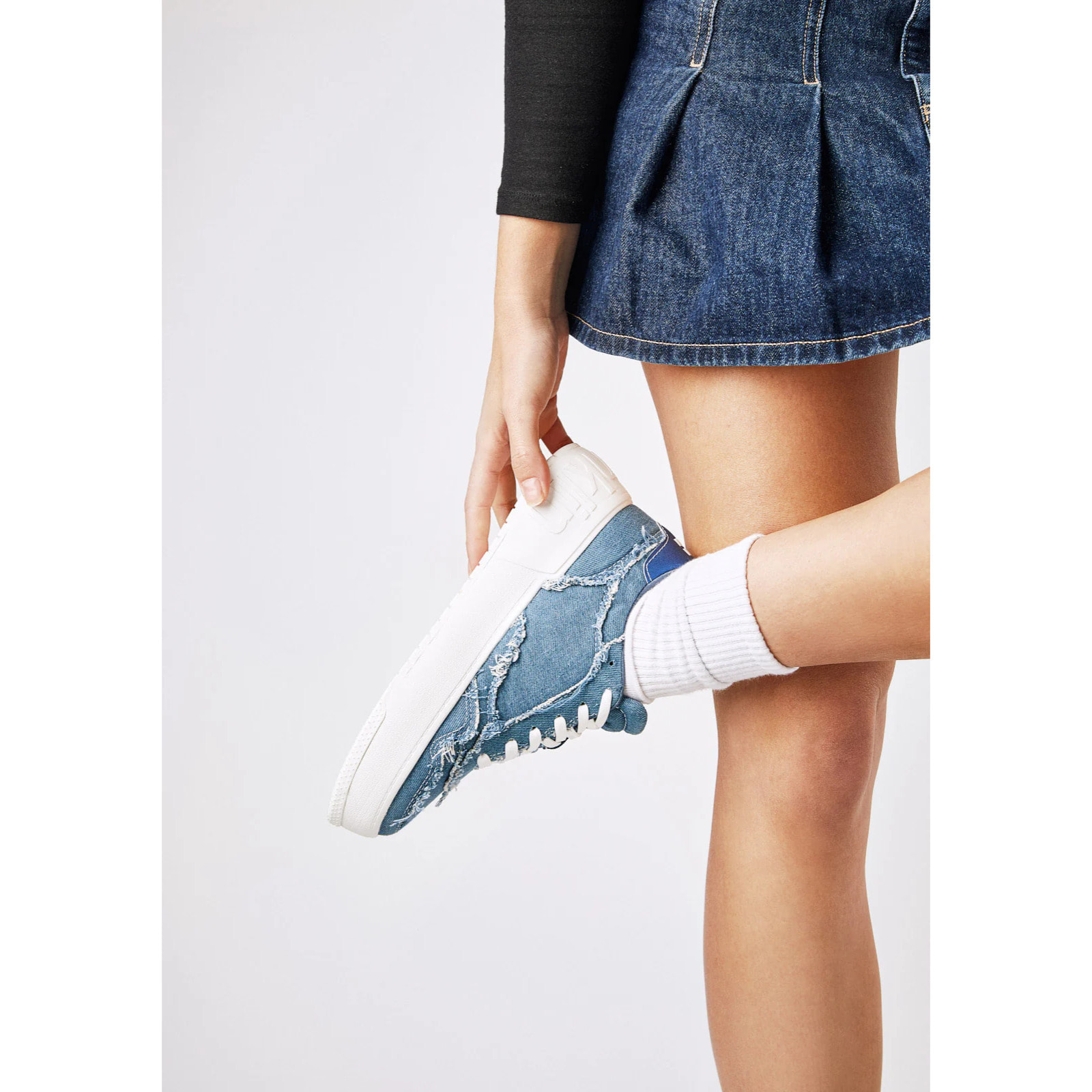 Zapatillas Casual Mujer Court Frayed Denim D.Franklin